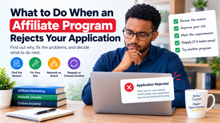 What to Do When an Affiliate Program Rejects Your Application