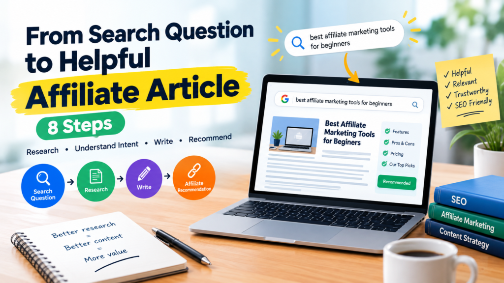 From Search Question to Helpful Affiliate Article: 8 Steps