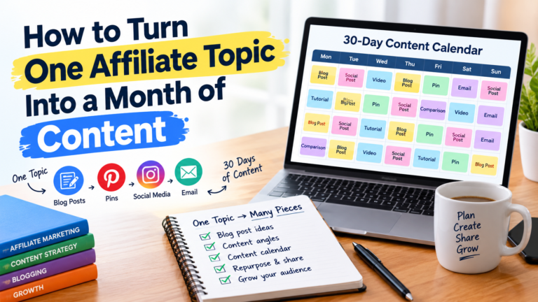 How to Turn One Affiliate Topic Into a Month of Content