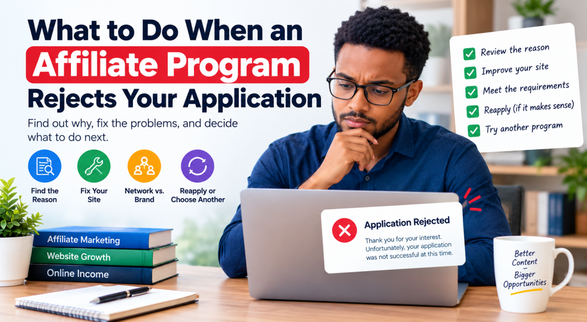 What to Do When an Affiliate Program Rejects Your Application