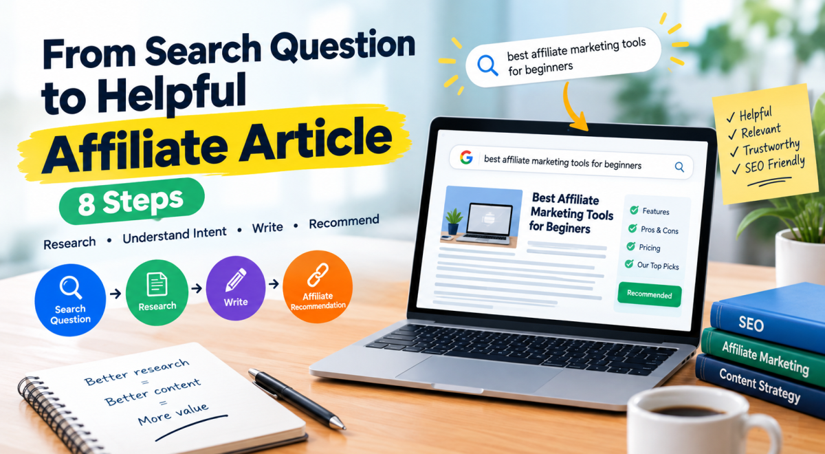 From Search Question to Helpful Affiliate Article: 8 Steps