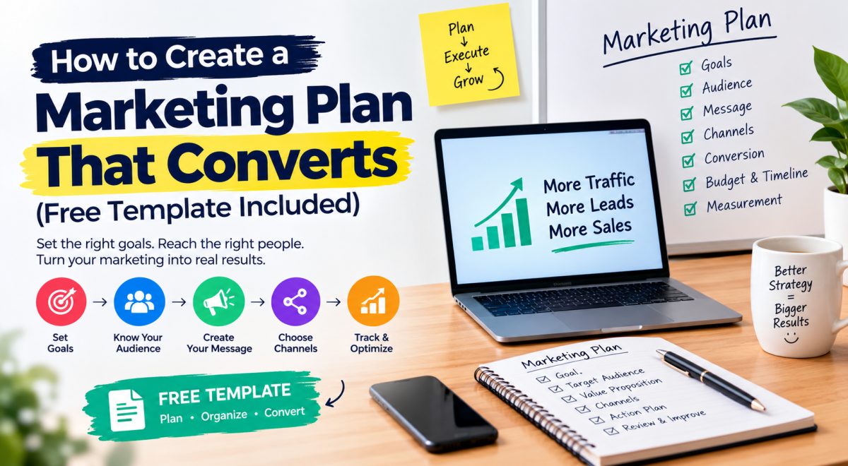 How to Create a Marketing Plan That Converts (Free Template Included)
