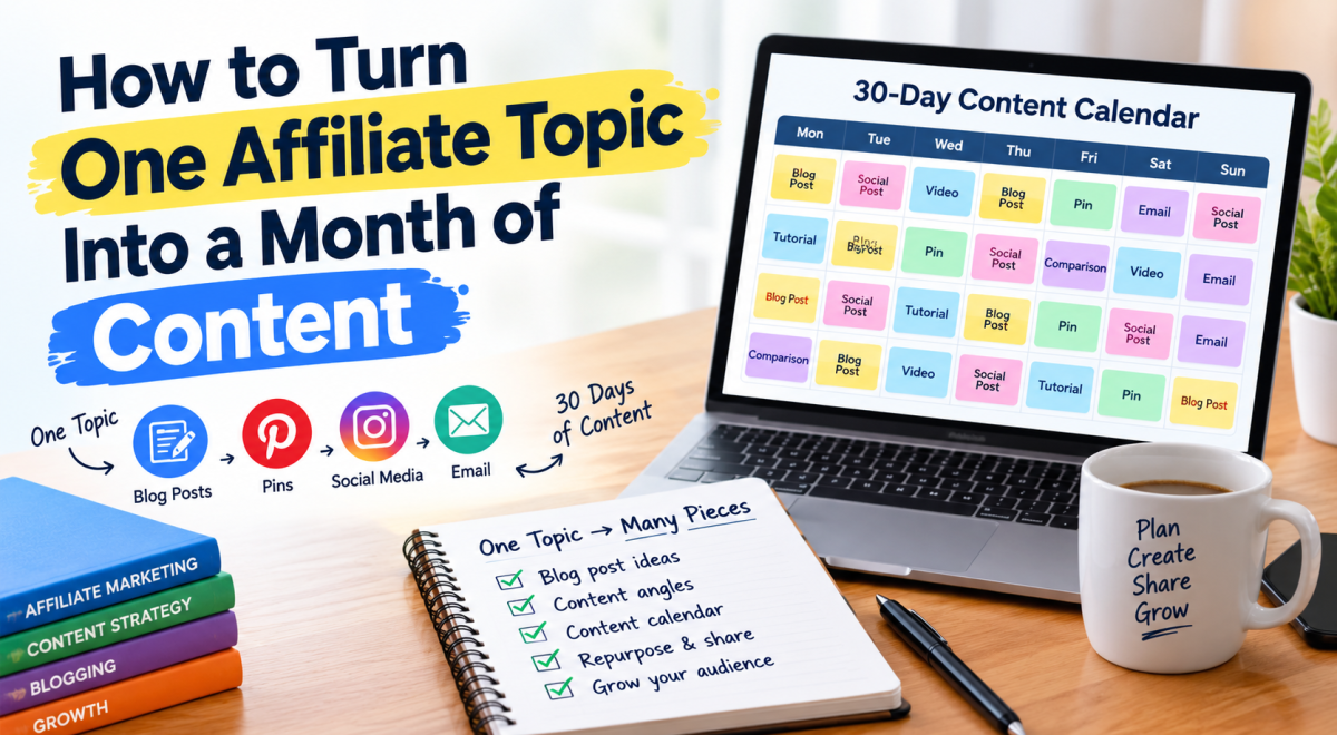 How to Turn One Affiliate Topic Into a Month of Content
